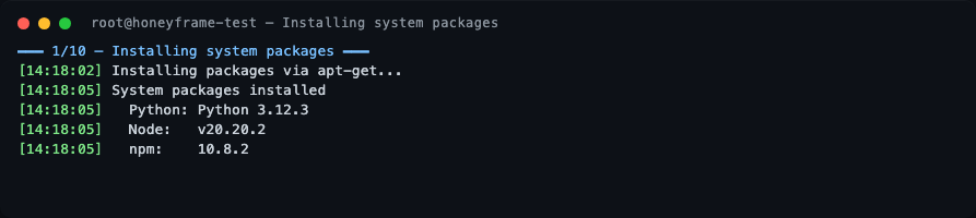 Stage 1 — installing system packages