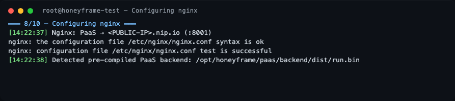 Stage 8 — configuring nginx