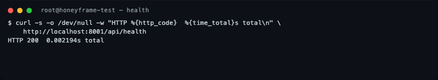 curl healthcheck output